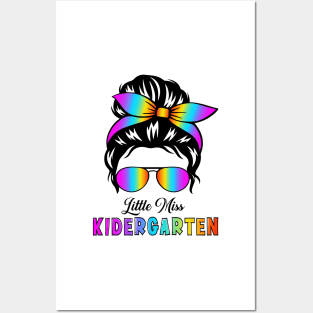 Little Miss Kindergarten Girls Back To School Posters and Art